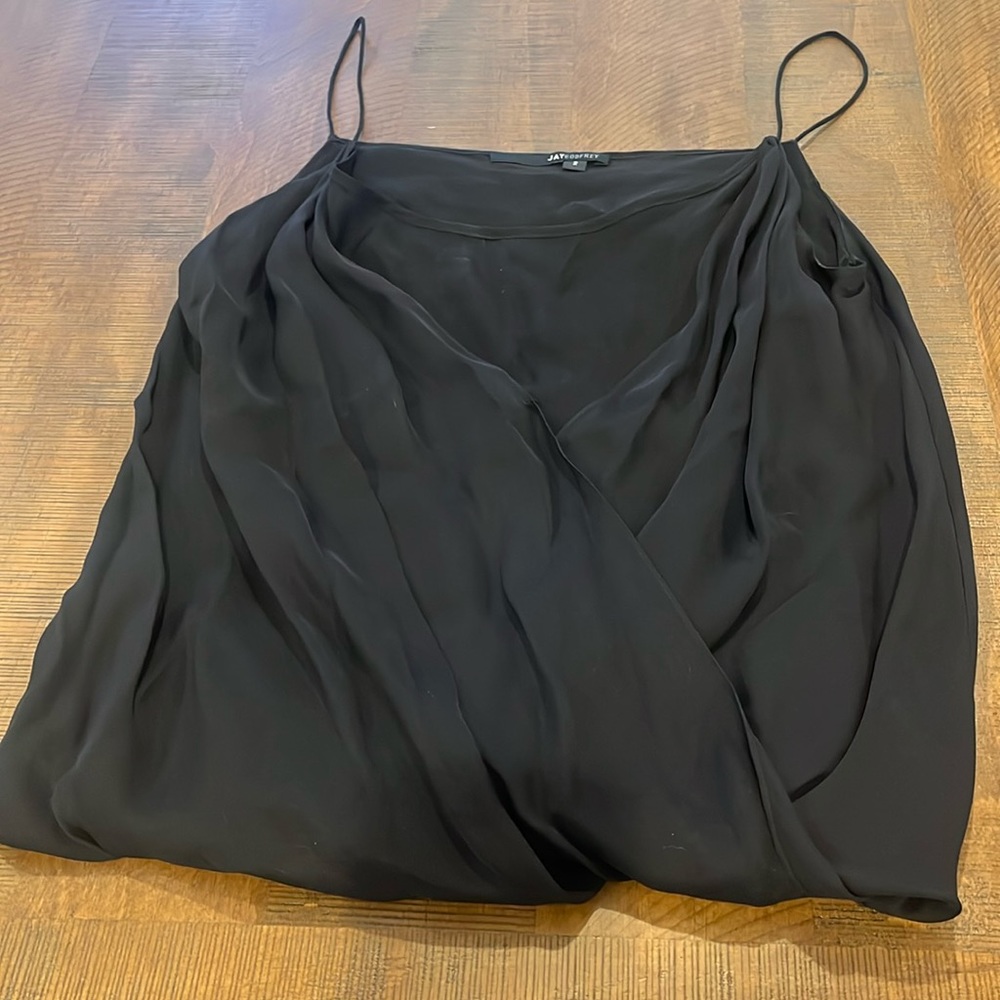 Black silk camisole